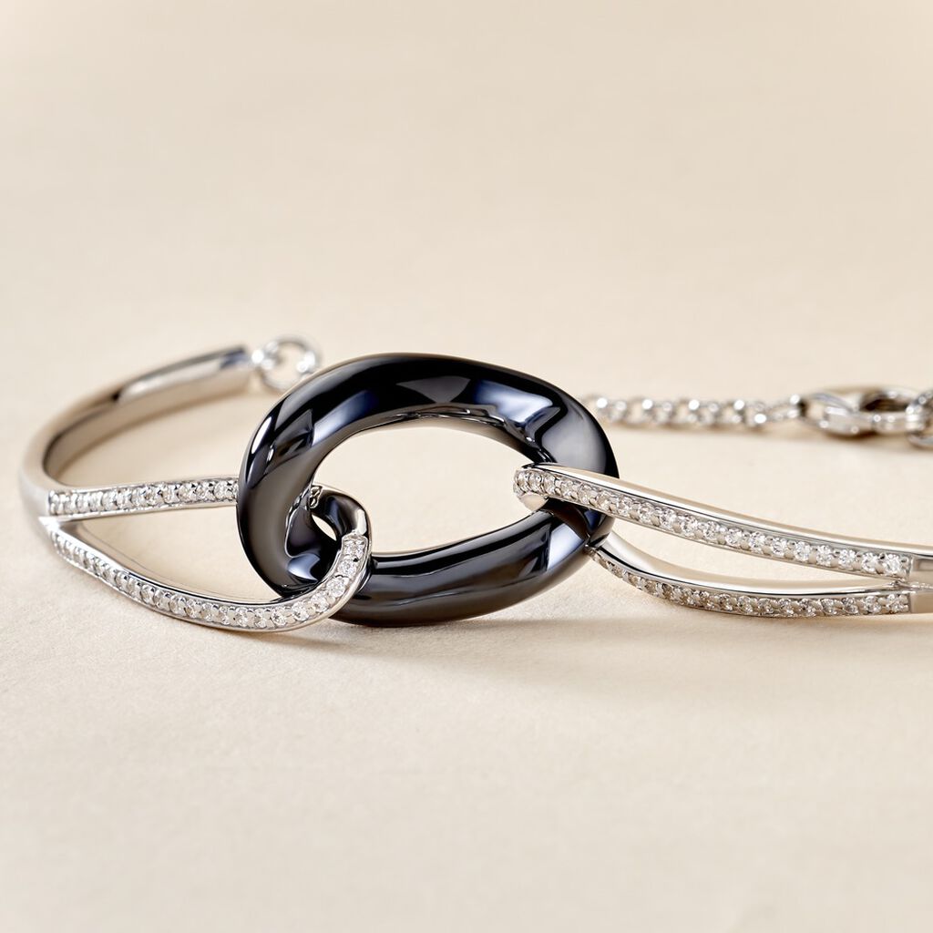 Bracelet Argent Et Céramique - Spannringe Damen | OROVIVO