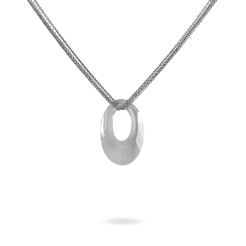 Collier Marilyae Argent Blanc Pierre De Synthese - Spannringe Damen | OROVIVO