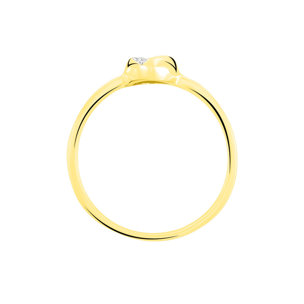 Damen Ring Gold 375 Diamant 0,11ct Mandel Neolle  - Ringe mit Stein Damen | OROVIVO