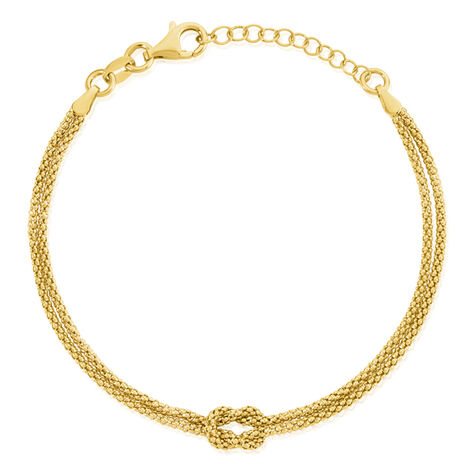 Lysandra Damen Armband Silber vergoldet 925 Knoten B 1,7 mm - Armb&auml;nder mit Anh&auml;nger Damen | OROVIVO