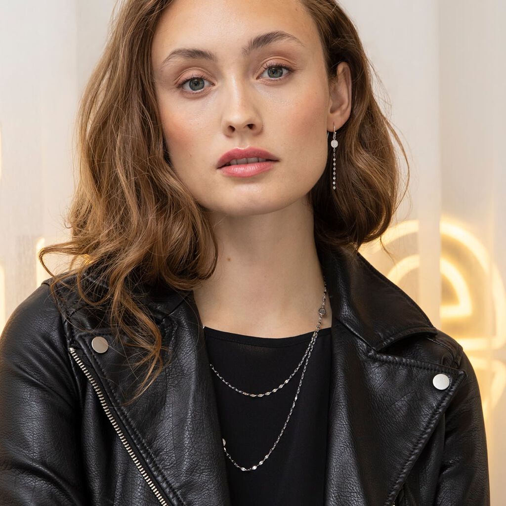 KUMBA Damen Collier Silber 925 Zirkonia Weiß - Halsketten Damen | OROVIVO