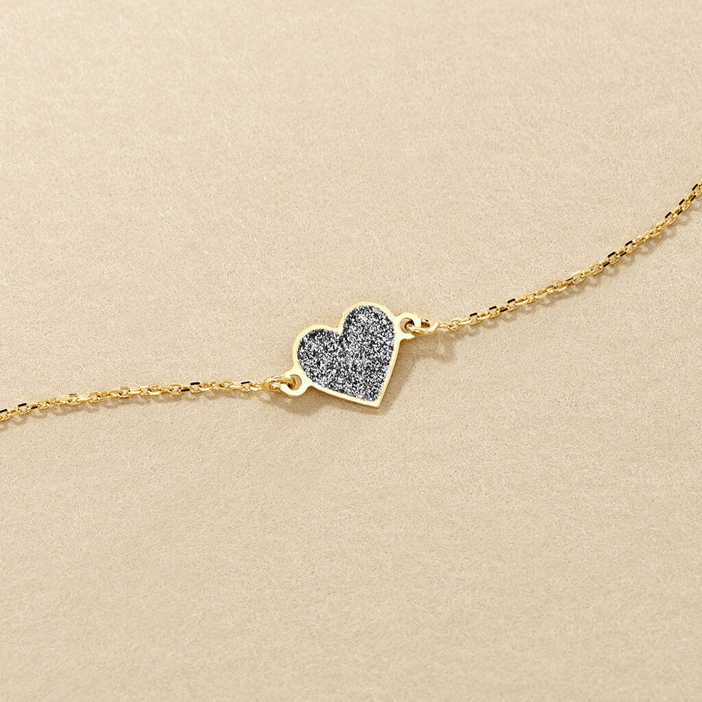 MARTA Damen Armband Gold 375 (9 Karat) Herz