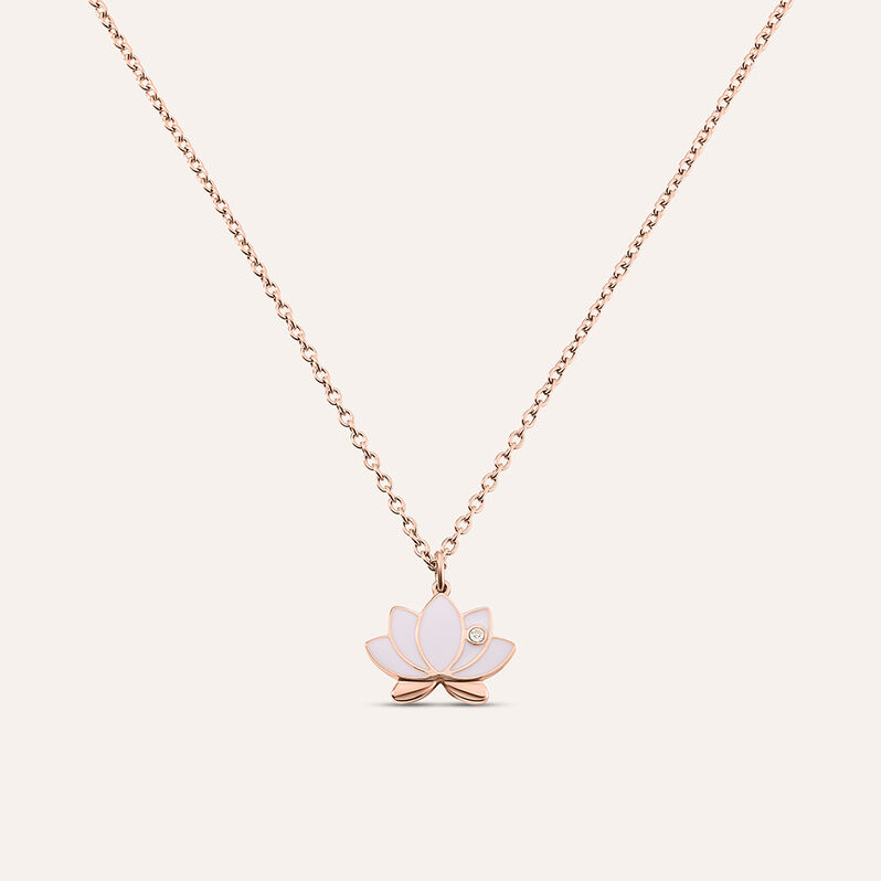Collana Lady Sweet Acciaio Rosa Cristallo - Spannringe Damen | OROVIVO