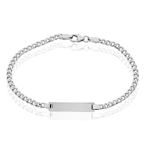 PANZER S ID Unisex ID Armband Silber 925 Rechteckig - Armb&auml;nder mit Gravur  | OROVIVO