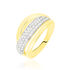 Damen Ring Gold Bicolor 750 (18 Karat) Diamant Weiß 0,02 ct