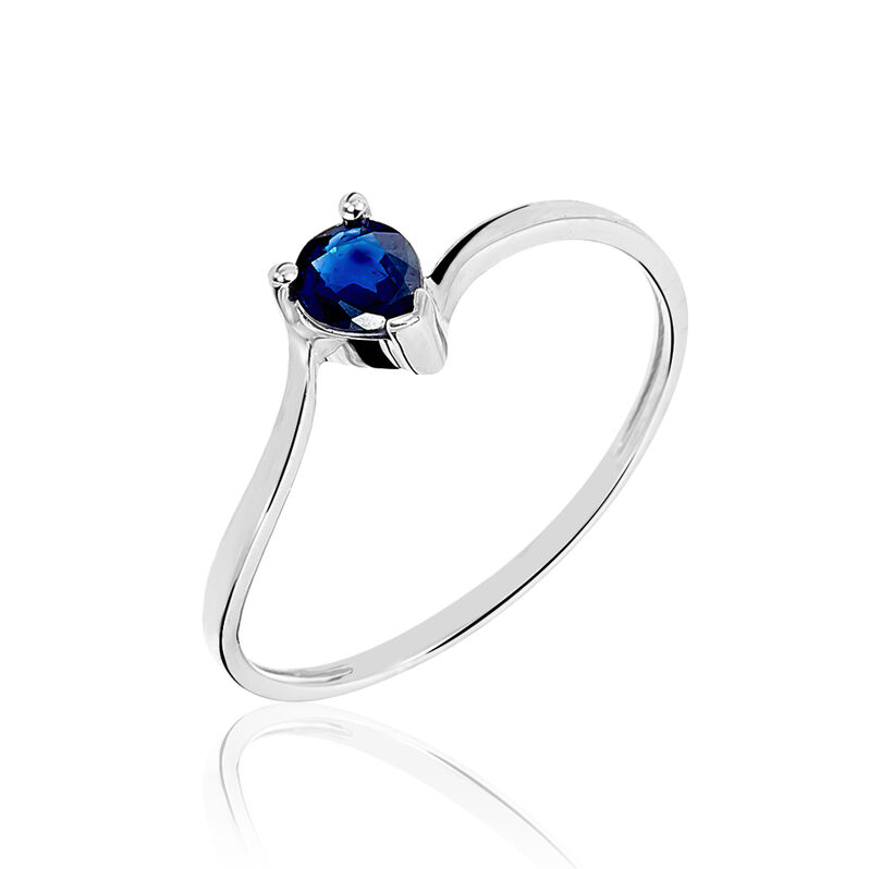 Bague Amita Or Blanc Saphir - Spannringe Damen | OROVIVO