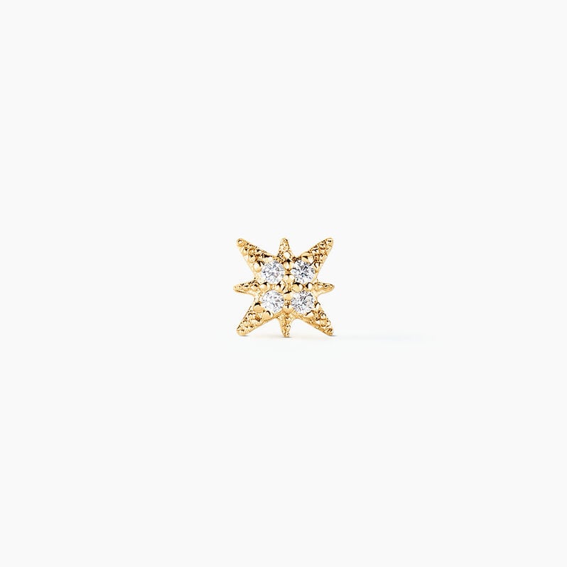 Piercing D'oreille Unitaire Geronimo Or Jaune Oxyde De Zirconium - Schmuck mit Stein Damen | OROVIVO
