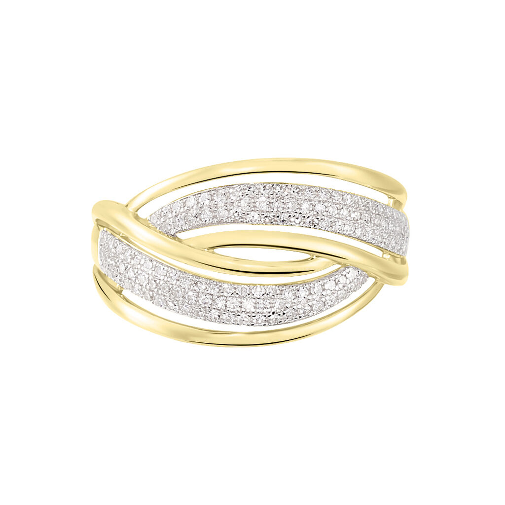 Bague Enora Or Jaune Et Diamant - Spannringe Damen | OROVIVO