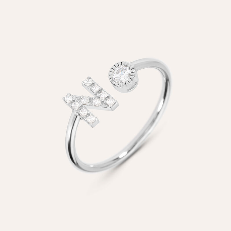Anello Fantasia Silver Moments Argento Rodiato Cubic Zirconia - Spannringe Damen | OROVIVO