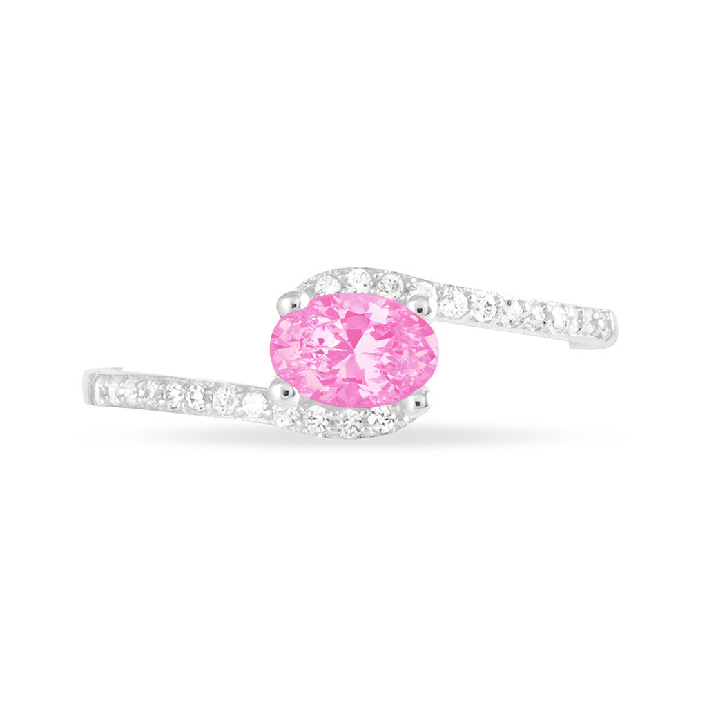 Bague Loriane Or Blanc Tourmaline Et Diamant - Spannringe Damen | OROVIVO
