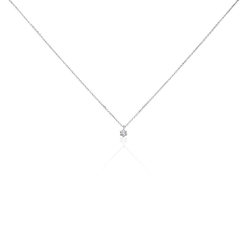 Monopoli Damen Collier Wei&szlig;gold 750 (18 Karat) Diamant Wei&szlig; 0,16 ct - Halsketten Damen | OROVIVO