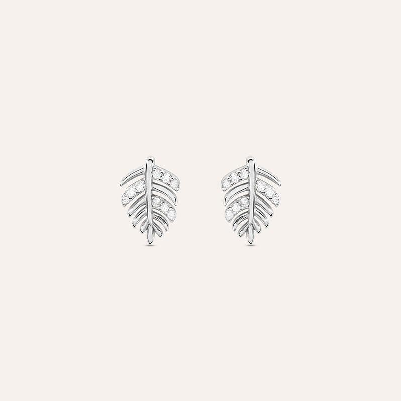 Orecchini Lobo Silver Moments Argento Rodiato Cubic Zirconia - Spannringe Damen | OROVIVO
