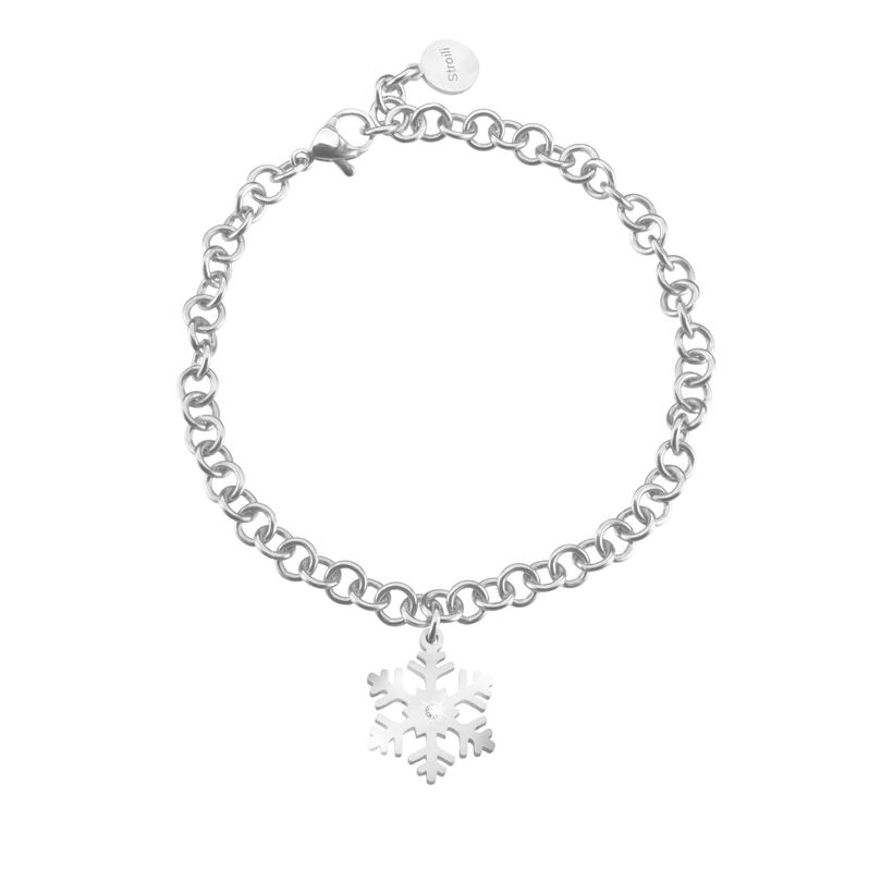 Bracciale fiocco di neve in acciaio e cristalli - Spannringe Damen | OROVIVO