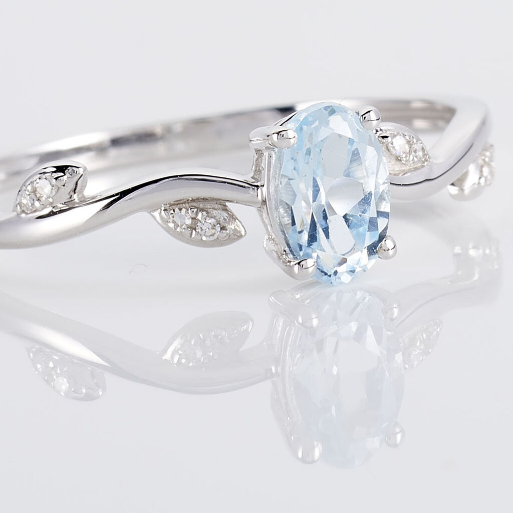 Bague Or Weiss Lizea Et Topaze - Spannringe Damen | OROVIVO