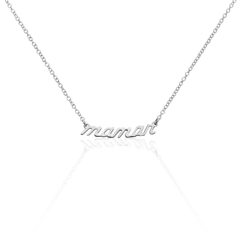 Collier Argent Rhodie Maman D'amour - Spannringe Damen | OROVIVO