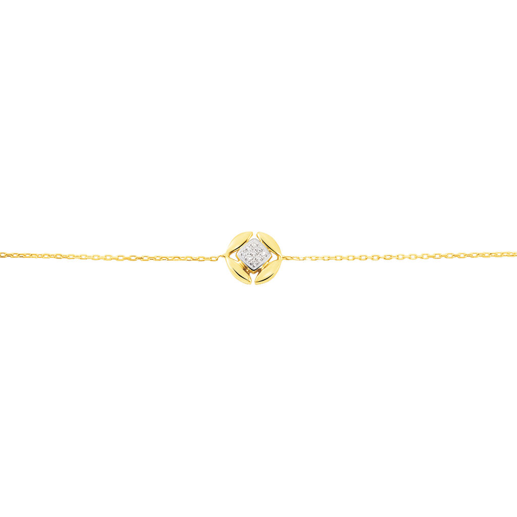 Bracelet Or Bicolore Xaverine Diamants - Spannringe Damen | OROVIVO