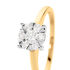 PETALI Damen Ring Gold 585 (14 Karat) Diamant Wei&szlig; 0,11 ct Kreis