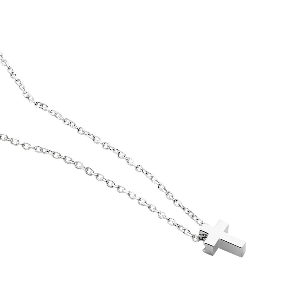 Halskette Silber 925 Rhodiniert Kreuz - Halsketten Damen | OROVIVO