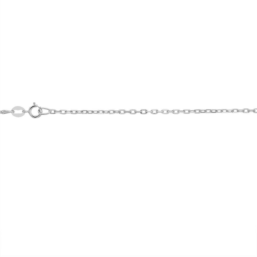 Damen Ankerkette Weißgold 375 Diamantiert  - Halsketten Damen | OROVIVO
