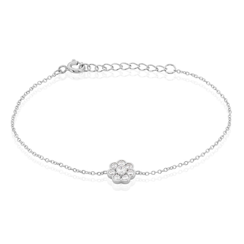 Bracelet Priska Argent Fleur Oxydes - Spannringe Damen | OROVIVO