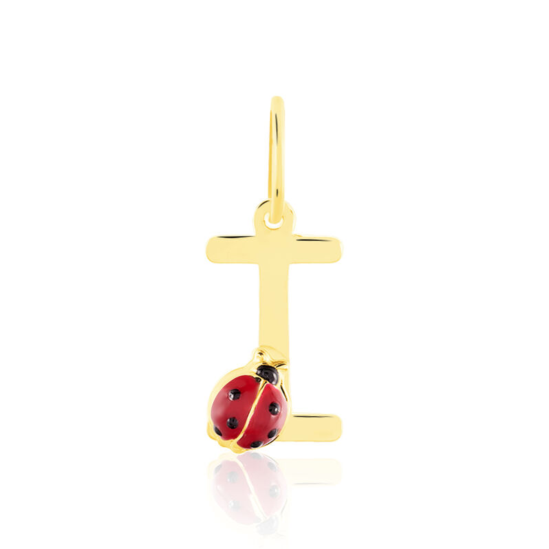 Pendentif Or Jaune Coccinelle Lettre I - Spannringe Kinder | OROVIVO