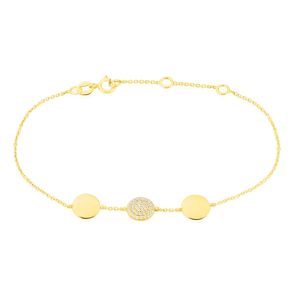 Bracelet Or Jaune Rosette Pastilles - Spannringe Damen | OROVIVO