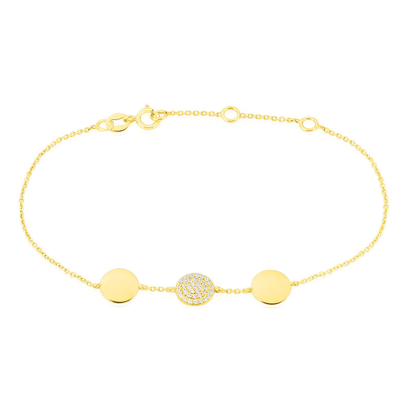 Bracelet Or Jaune Rosette Pastilles - Spannringe Damen | OROVIVO