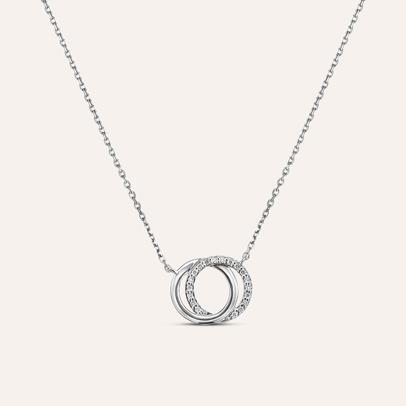 Collana Sophia Oro Bianco Diamante - Spannringe Damen | OROVIVO