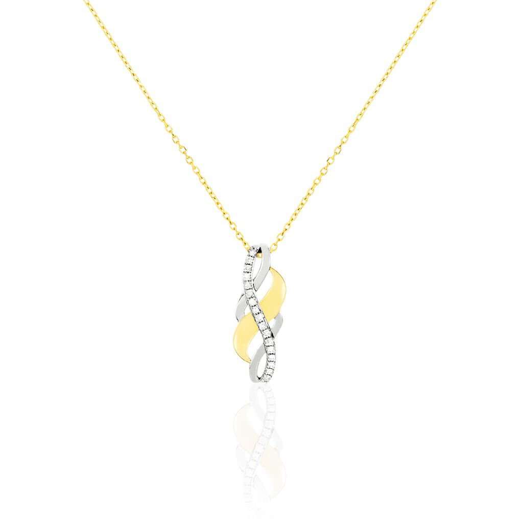 Collier Helène Or Bicolore Et Diamant - Spannringe Damen | OROVIVO