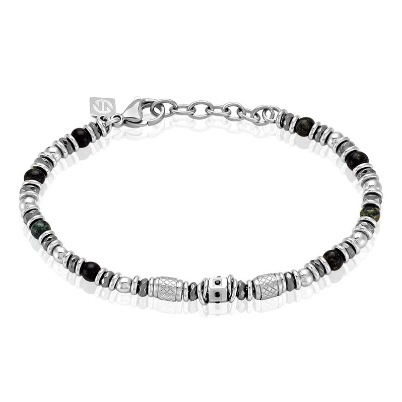 Bracelet Cliff Acier Gris Autres Pierres Hématite Oxyde De Zirconium - Spannringe Herren | OROVIVO