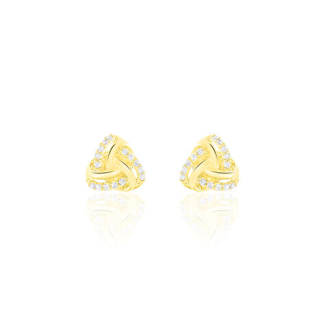 Damen Ohrstecker Gold 375 Diamant 0,15ct Spiralförmig Node  - Ohrstecker Damen | OROVIVO