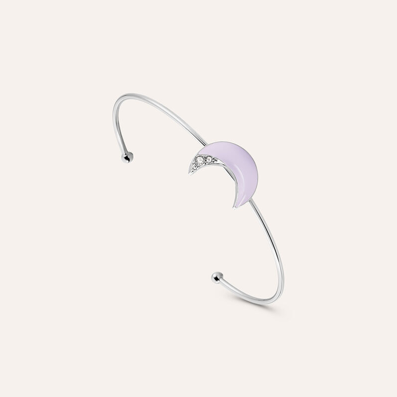 Bangle Lady Sweet Acciaio Luna e Cristalli - Spannringe Damen | OROVIVO