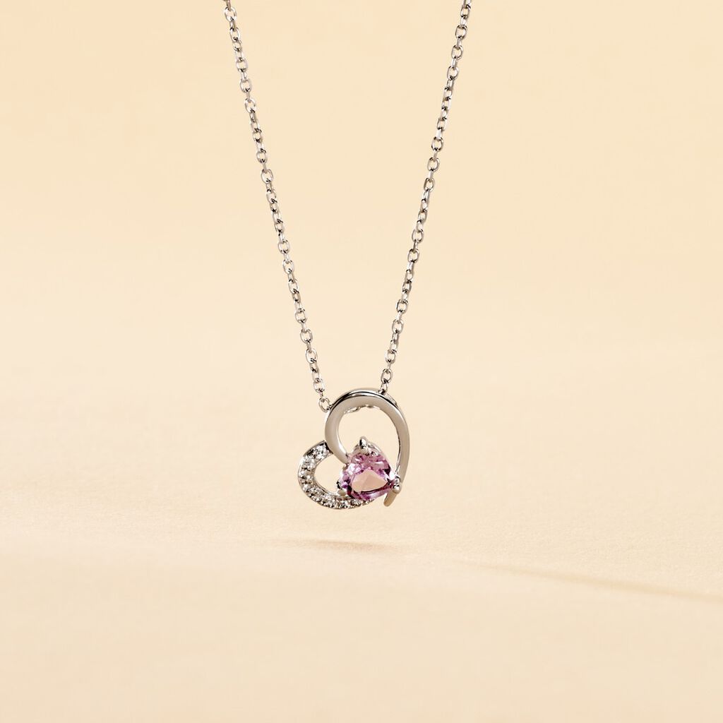 Collier Or Weiss Eliana Amethyste Et Oxydes - Spannringe Damen | OROVIVO