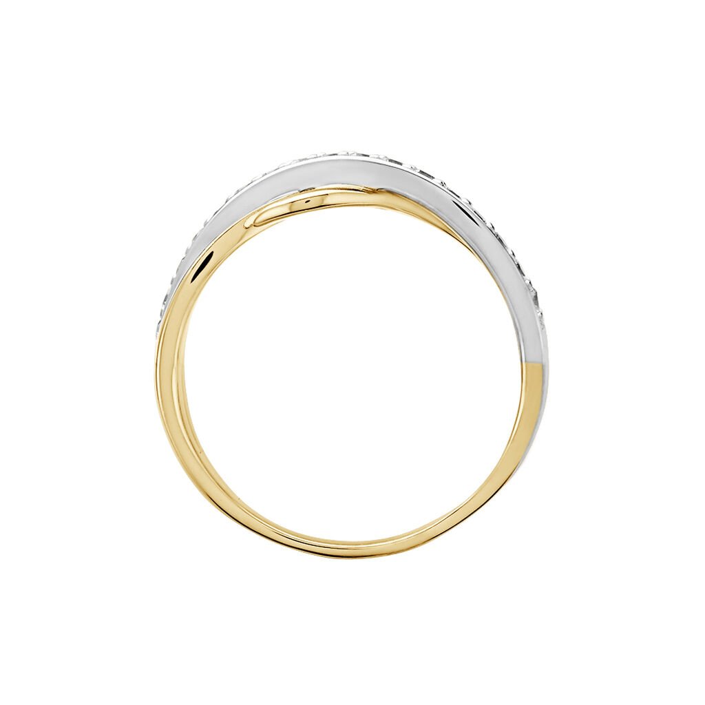 Damenring Messing 18k Vergoldet Zirkonia - Ringe mit Stein Damen | OROVIVO