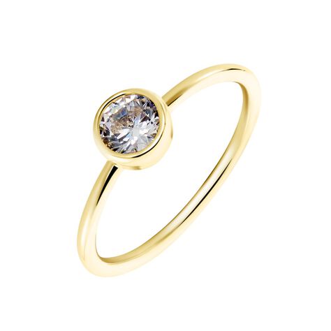 Damen Ring Vergoldet Zirkonia Malena 6,00mm  - Ringe mit Stein Damen | OROVIVO