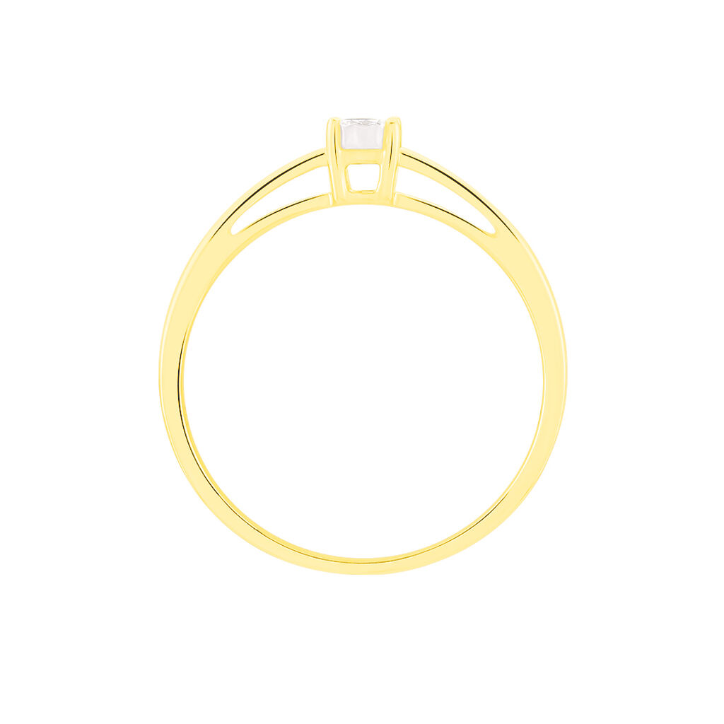 Illusion Damen Ring Gold 375 (9 Karat) Diamant Wei&szlig; 0,08 ct