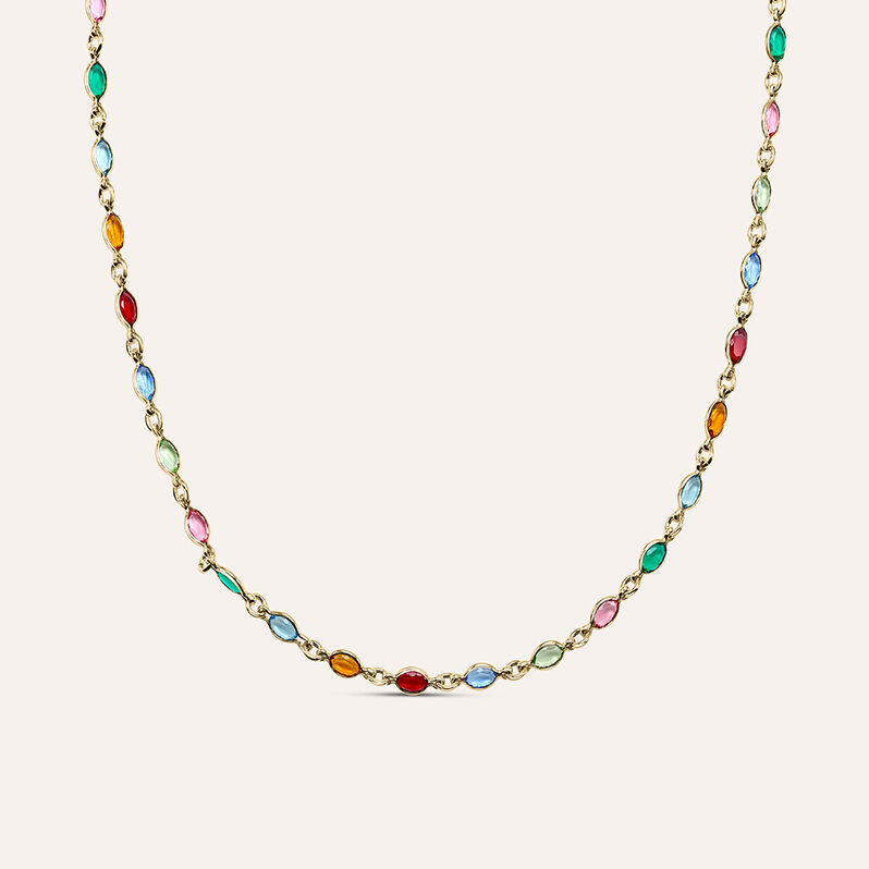 Collana Golden Dream Placcato Oro Giallo Cubic Zirconia - Spannringe Damen | OROVIVO