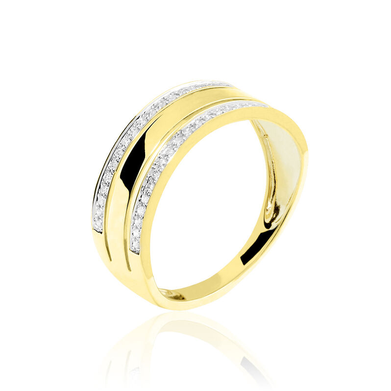 Bague Large Cote Or Jaune Diamant - Spannringe Damen | OROVIVO