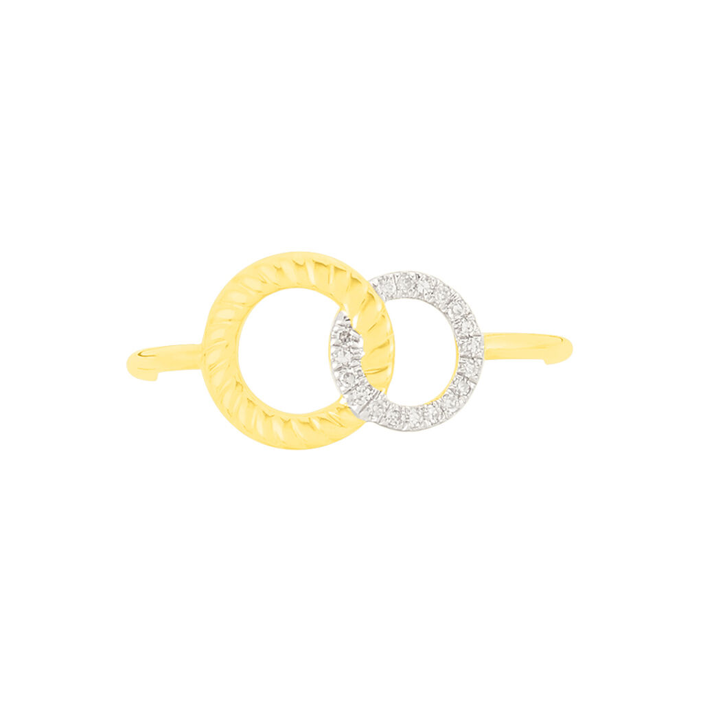 Bague Or Jaune Amanda Cercle Diamant - Spannringe Damen | OROVIVO