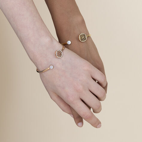Damenarmband Edelstahl Rosé Vergoldet Kristal - Armreifen Damen | OROVIVO