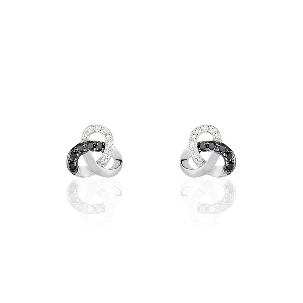 Damen Ohrstecker Weißgold 375 Diamant Schwarz Konstellation Constellation  - Ohrstecker Damen | OROVIVO