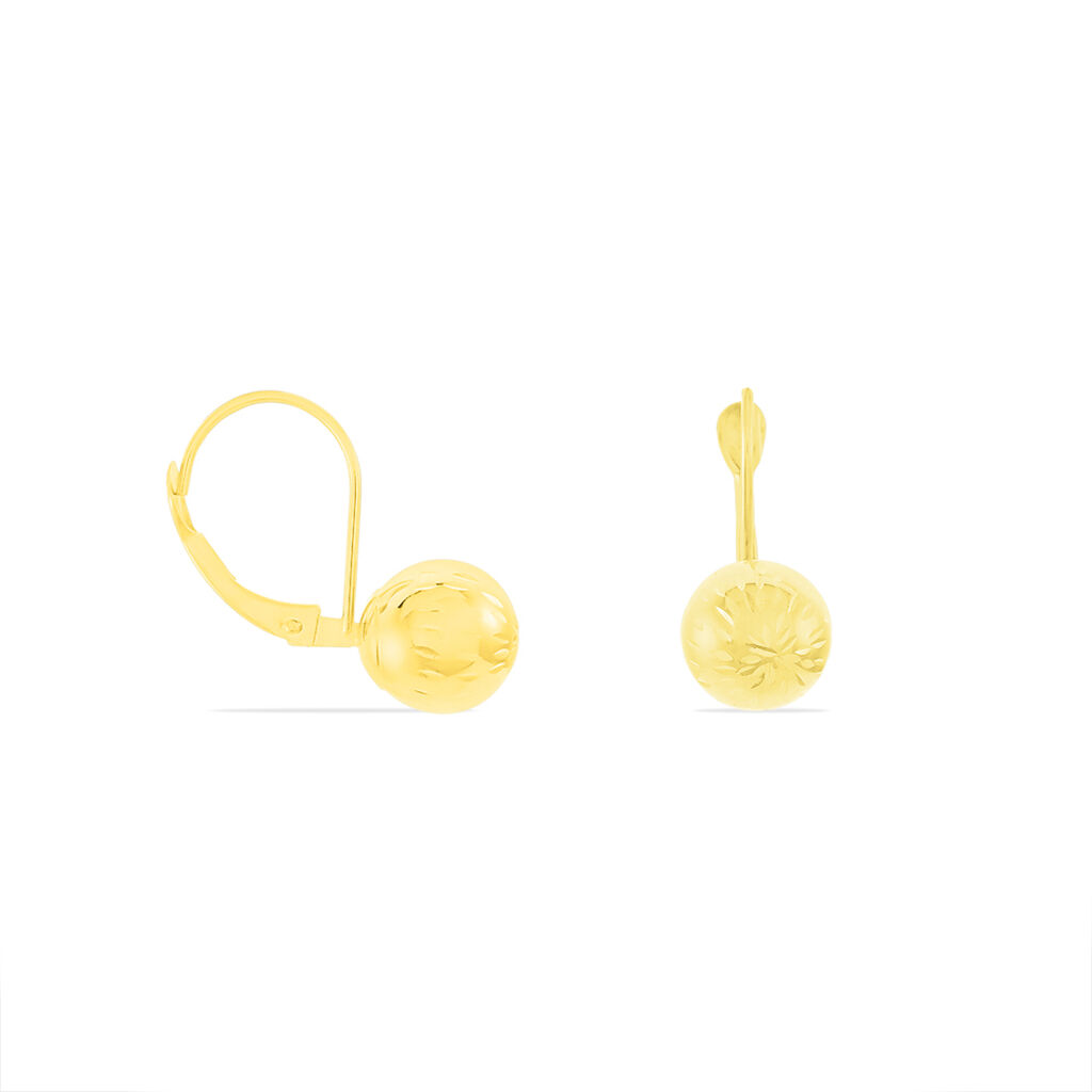 FIDELIA BOULE 3 Damen Ohrringe Lang Gold 375 (9 Karat) Ball