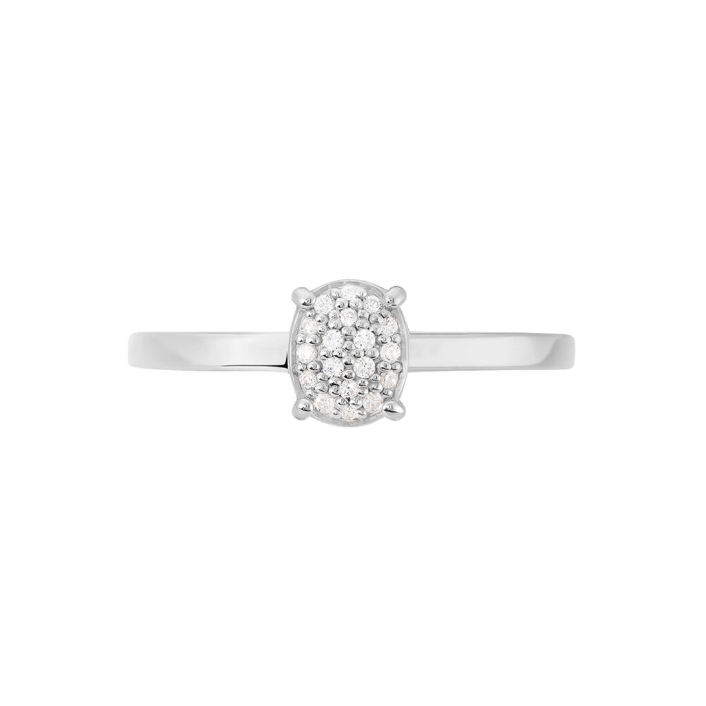 Bague Or Weiss Norine Pastille Diamants - Spannringe Damen | OROVIVO