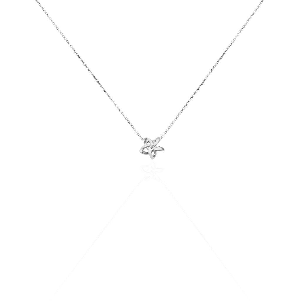 Damen Collier Silber 925 Diamant 0,01ct Blume Vratsa - Halsketten Damen | OROVIVO