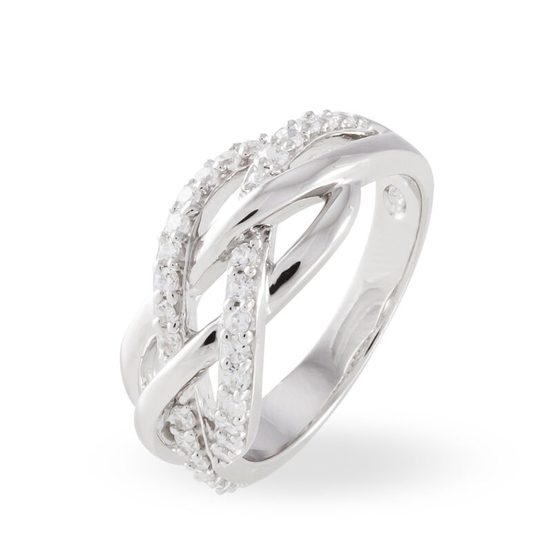 Bague Kelthoum Argent Blanc Oxyde De Zirconium - Spannringe Damen | OROVIVO