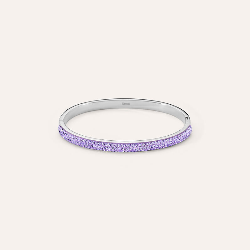 Bangle Aura Acciaio Cristallo - Spannringe Damen | OROVIVO
