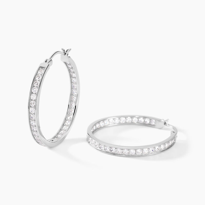 Créoles Django Argent Weiss Oxyde De Zirconium - Spannringe Damen | OROVIVO