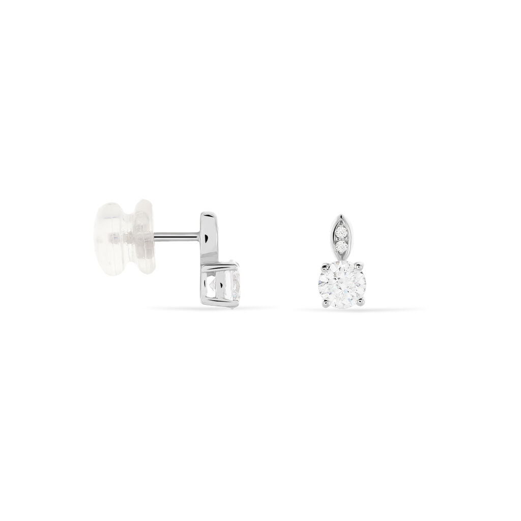 Boucles D'oreilles Or Weiss Anysia - Spannringe Damen | OROVIVO