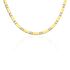 SHIPKA Damen Collier Edelstahl Bicolor Gold/Silber Zirkonia Wei&szlig; B 6 mm