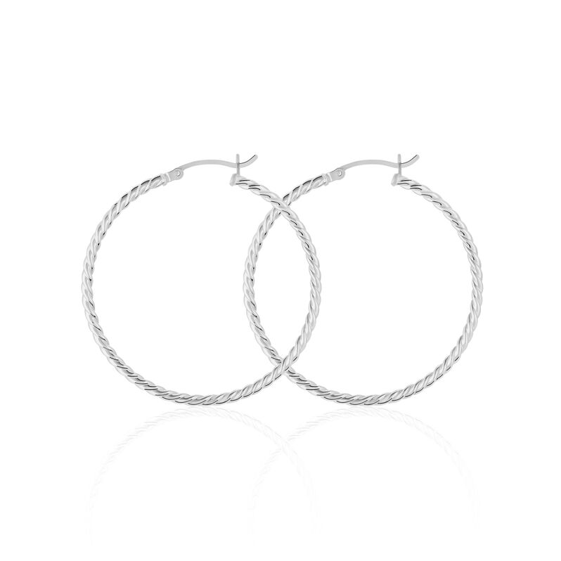 Damen Creolen Silber 925 B 2 mm - Creolen Damen | OROVIVO